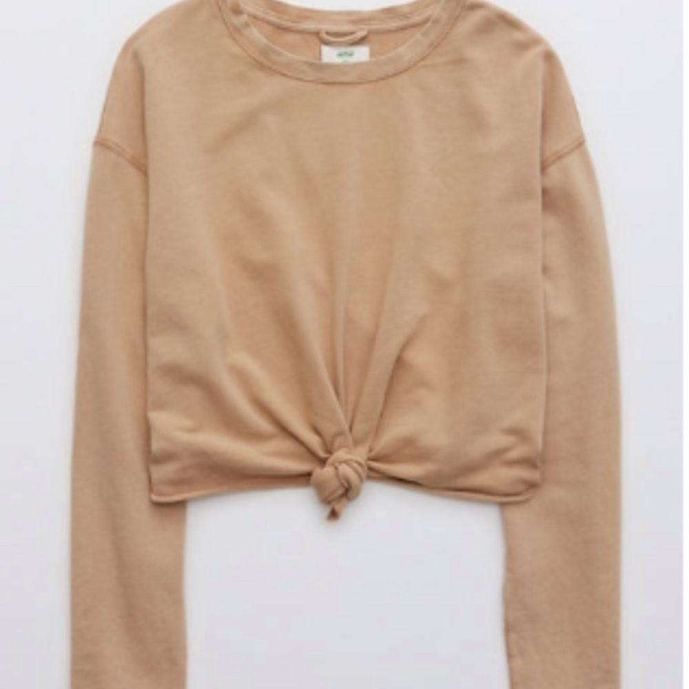 Aerie Sunset Terry Fleece Long Sleeve Sweatshirt